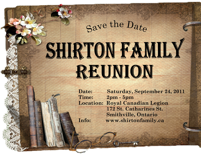 shirton family reunion invitation